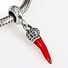 Red Horn Charm 925 Sterling Silver Crown Charm Red Pepper Charm Chilli Charm for Bracelet #2