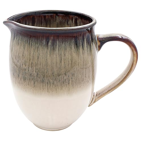 Lesser & Pavey 700 ml Reaktive Glasur Keramik Beige Milch Wasser Krug...