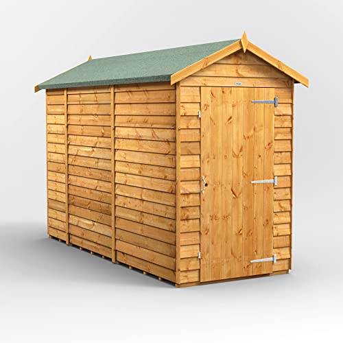 Image of Powersheds High Grade Premium Apex Overlap Wooden Cabin with Security Features, Door & Window Flexibility, made from 10 mm Extra Thick Timber & Toughened Glass