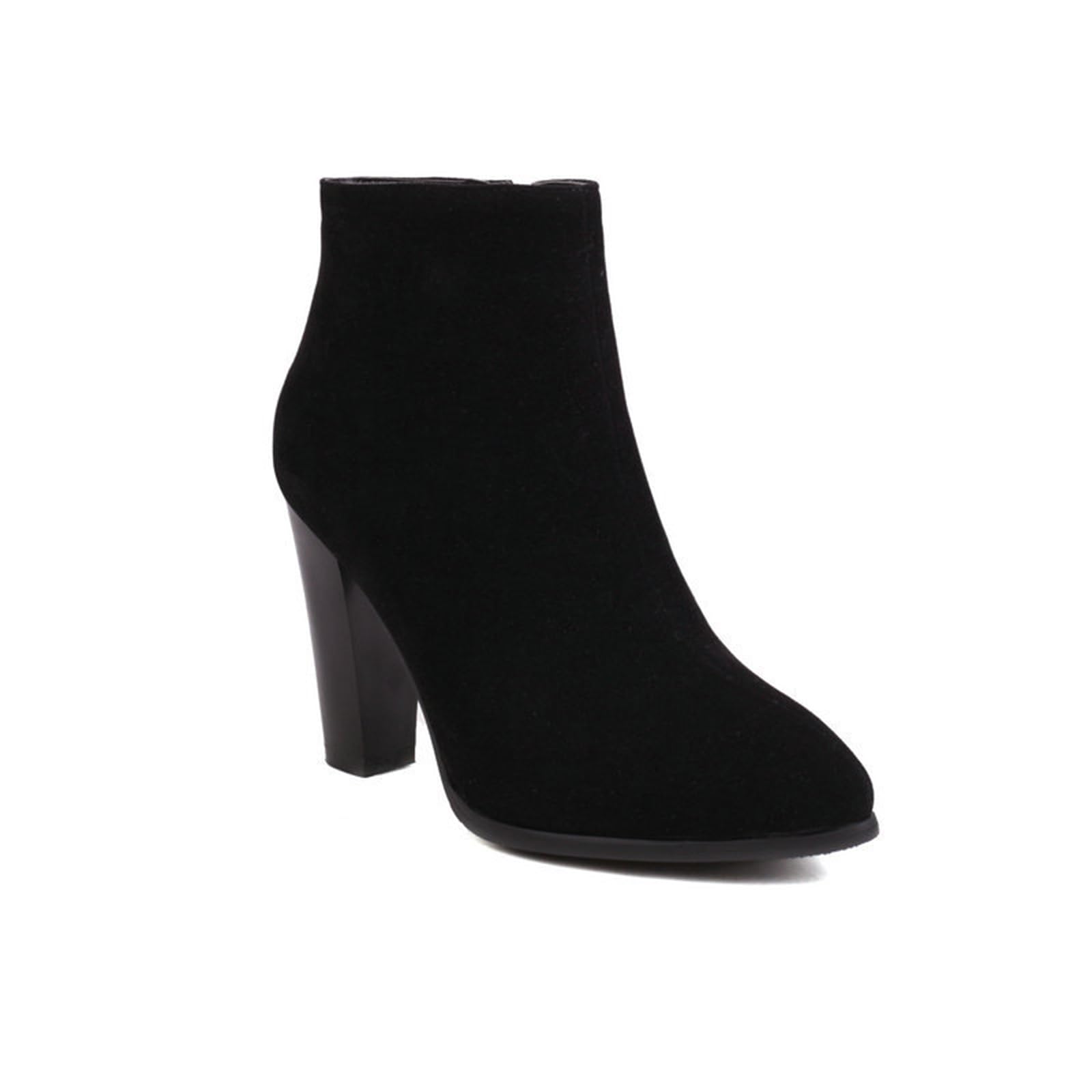 Stivali Moda da Donna Tacco Spesso 9 cm Tacco Alto Piattaforma Impermeabile Stivaletti con Fondo Spesso Stivaletti con Cerniera Laterale