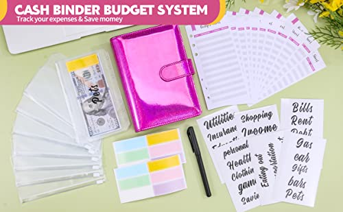 Budget Binder With Cash Envelopes, Money Saving Binder, Cash Envelopes For Budgeting, Money Organizer For Cash, Budget Binder For Saving Money, Rose Red #TOP6