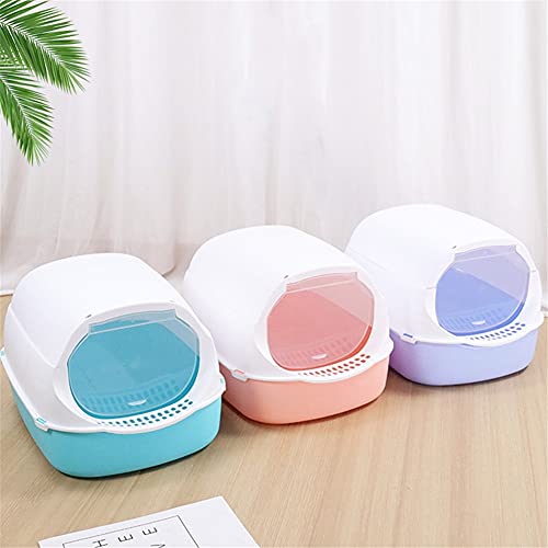 Maison de toilette chat fermée bac à litière plastique pour chaton - 4