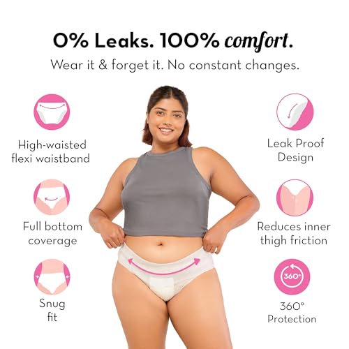 Plush Comfort High Waist Disposable Period Panties for Women - 5 Pcs L/XL (80-120cm) | Anti-Bacterial | 12-Hour Protection | 360° Coverage | Rash-Free | Ideal For Heavy Flow &... - Image 4