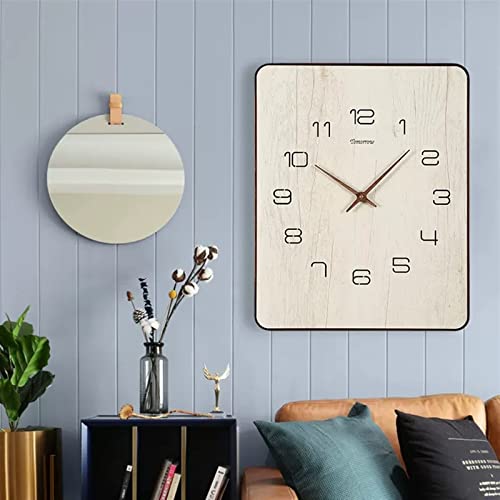 Horloge murale rectangulaire de salon design moderne et silencieuse