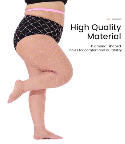 Image of Plus Size Fishnet tights stockings Big Mesh Leggings Pantyhose for women