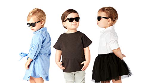 Weefarers Children's Sunglasses - Non-Polarized (Ages 0-1Y, Black) #TOP4