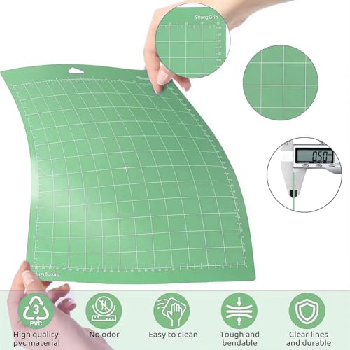 Miniatura 3 de Jerilla Tapete De Corte Para Cricut 5 Piezas 12 X 12 Standardgrip Alfombrillas De Corte Antideslizantes Set De Adhesivos Para Cricu Maker Explore One Air Air 2 Con Rascador