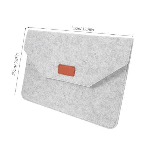 Bolsa protectora para portátil de fieltro gris claro miniatura 2