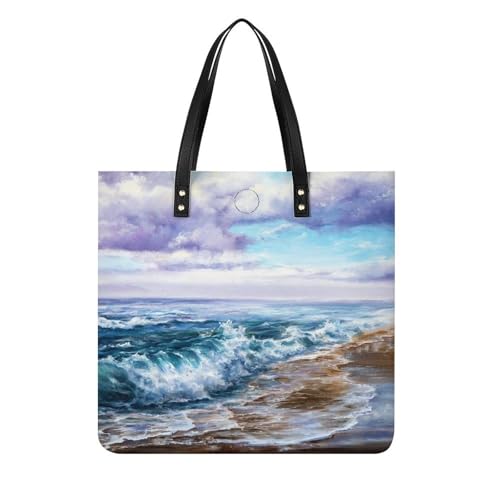 Sac à main shopper Côte Maritime pour femmes grand cabas de voyage 39x39cm