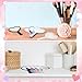 Menkxi 30 Pcs Heart Shaped Handheld Mirror Small Travel Makeup Mirrors with Handle Mini Heart Bulk Plastic Cosmetic Gift for Women (Bright Color)