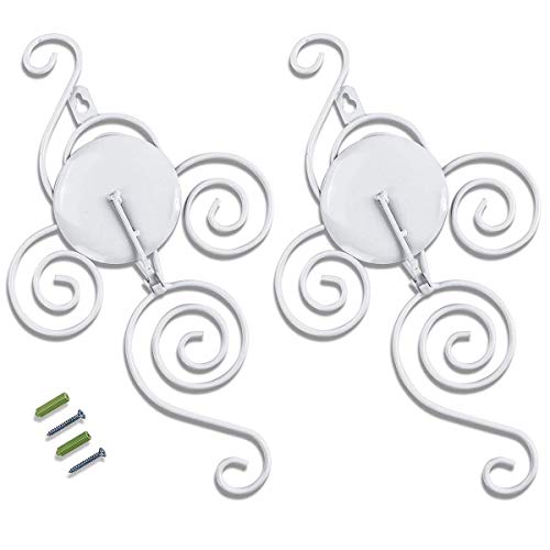 Basuwell Wall Candle Sconces,Set Of 2 Elegant Swirling Iron Hanging Wall Mounted Decorative Candle Holder 14X7 Inch For Home Decorations,Weddings,Events #TOP2