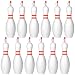 Fun Express Plastic Bowling Pin Cups with Lids & Straws (12 Pack)