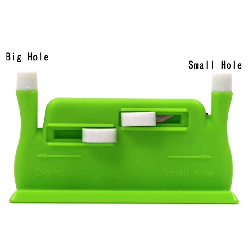 XTHY Desk Needle Threader Automatic Insertion Machine, Double Hole Hand Threader Insertion Tool for Sewing Machine DIY Hand Made Works Threader (Green)