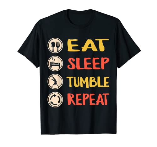 Gimnasia comer dormir caída repetir niñas gimnasta amante mamá Camiseta