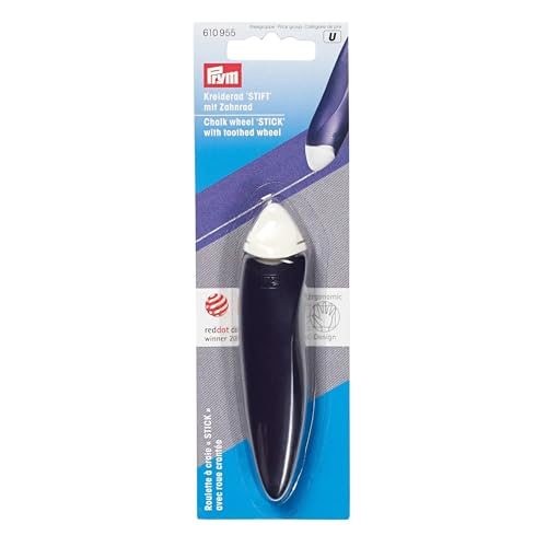 Prym 610955 Kreiderad Stift Schneiderkreide Marker zum Markieren von Stoffen ergonomischer Kreidestift für Nähen Schneidern und Patchwork pflaumblau pflaumenblau
