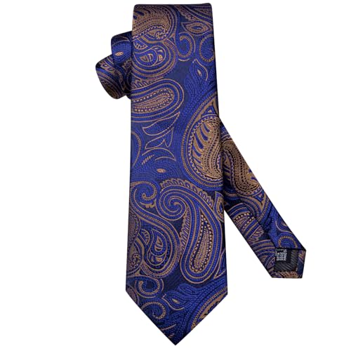 Image of Hi-Tie 5Pcs Mens Solid Color Silk Tie Satin Pretied Bowtie Lapel Pin for Men Handkerchief Cufflink Wedding Gift Box