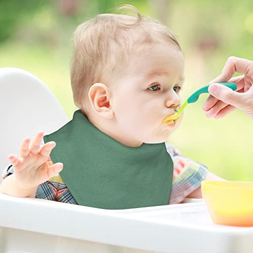 Yoofoss Baby Bibs 10 Pack Dribble Bandana Bibs 100% Cotton for Boys Drool Bibs for Teething Soft and Absorbent with Adjustable Snaps