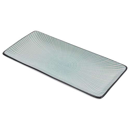 Plato rectangular de cerámica resistente alta temperatura miniatura 1