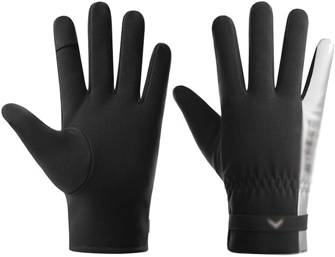 All-Weather Cold Proof Warm Gloves Men's Touch Screen Fleece Thickened Sports Fingerless for Outdoor Sports and Daily Use