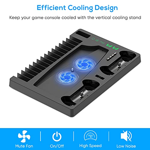 Suporte para ventilador de resfriamento compatível com console PlayStation 5 e edição digital, estaç