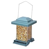Myard MBF 75160-G Double Sided Squirrel Proof Bird Feeder withWeight Adjustable + Extendable Perch, 3.6qt / 6lb up Seed Capacity (Green)