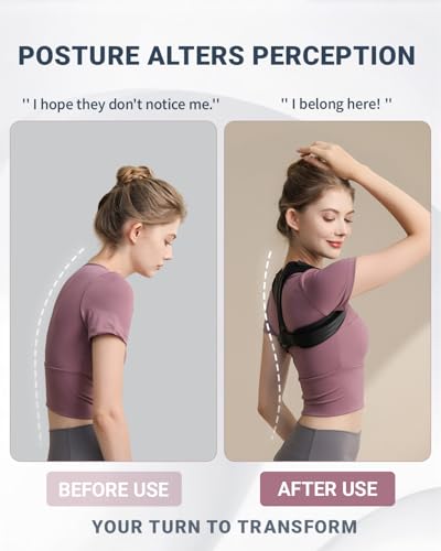 Playire Upper Back Brace Posture Corrector For Women & Men,Lightweight Back Straightener Posture Corrector For Men,Adjustable Upper Back Support,Clavicle Brace For Round Shoulder,Hunchback & Kyphosis - Image 5
