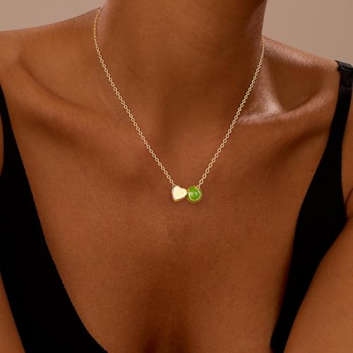 AFSITNIG 14K Gold Plated Tennis Necklace Gifts for Women,16+7 Inches — view 2