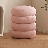 【Matériau de haute qualité】: le tabouret de maquillage rond est doux et confortable. Il offre un excellent soutien et élasticité, et vous ne vous sentirez pas fatigué même si vous êtes assis pendant une longue période. Le tabouret est chaud et doux pour la peau, vous donnant une expérience d'assise confortable