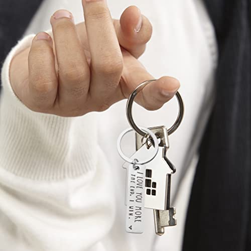 Couples Keychain I Love You More The End I Win Keyring Gifts for Boyfriend Girlfriend Husband Wife Keychains Gifts for Him Her Birthday Anniversary Valentine's Day - Image 6