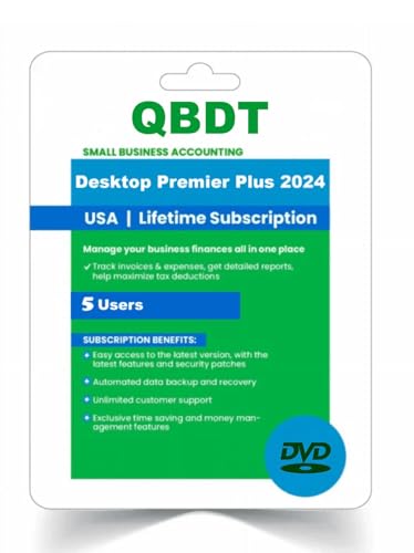 QB Premier Plus 2024 | 5 Users | Physical DVD | LIFETIME Version | 100% Money Back Guarantee