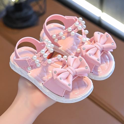 IWIHMIV Girls Slip On Sandals Thick Soled Open Toed Sandals Summer Lightweight Comfortable Soft Bottom Beach Shoes3