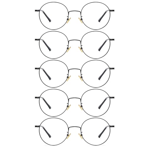 Image of Cyxus Blue Light Blocking Glasses Round Metal Frame Computer Glasses | Blue light blocking glasses featuring round metal frame, comfortable fit and versatile use for work, study and entertainment