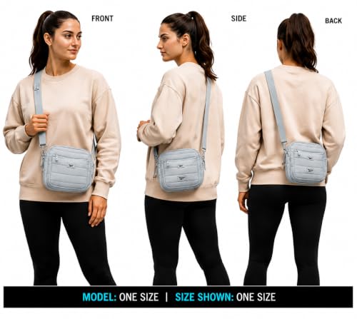 Image of Reebok Womens Crossbody Bags - Lightweight Sling Cell Phone Purse, Quilted Small Crossbody Bags Women