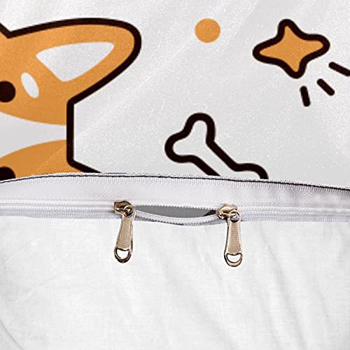 Parure de lit Corgi king size抗皱面料解决难打理痛点