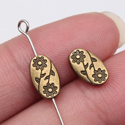 Miniatura 2 de Comimark 100 cuentas espaciadoras de flores, perfectas para hacer joyas y accesorios de pulseras