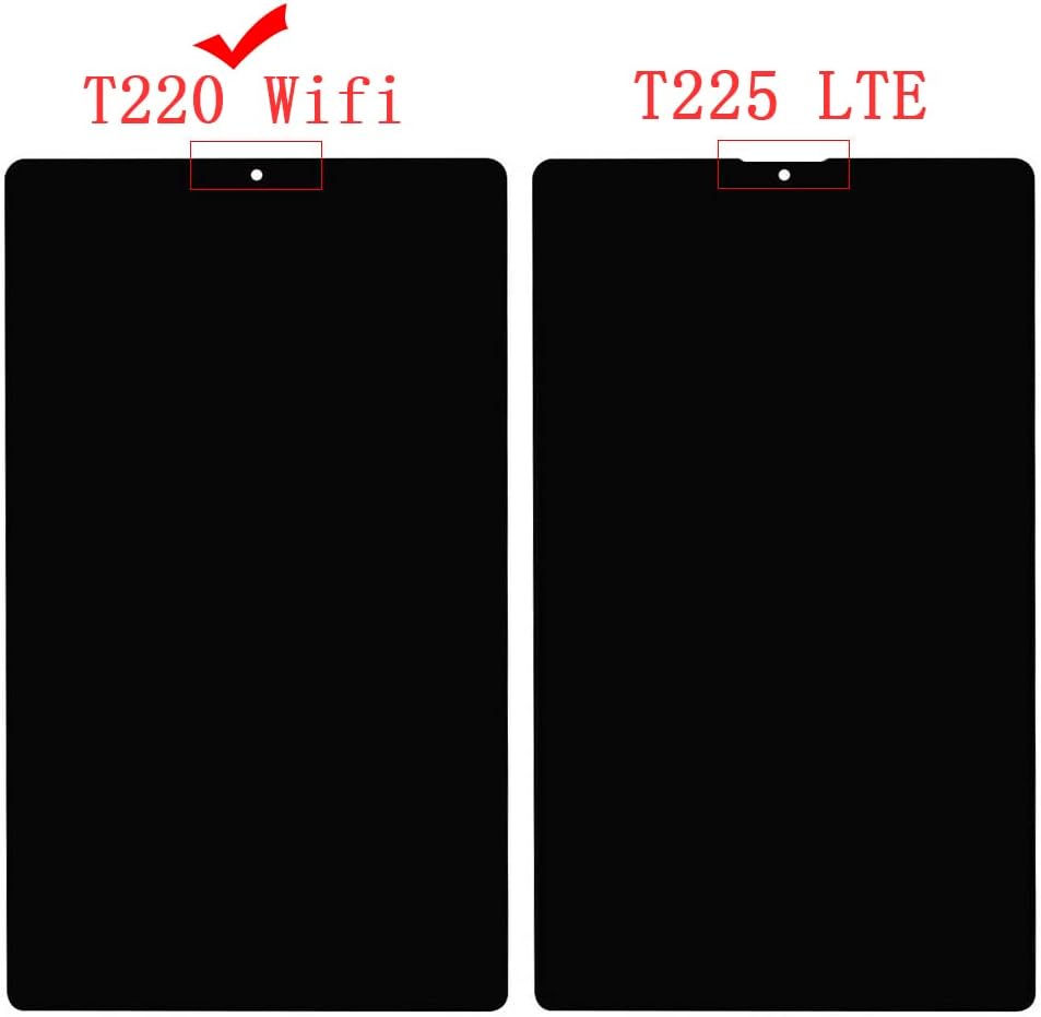 LCD Display Touch Screen Digitizer Assembly Replacement Compatible with Samsung Galaxy Tab A7 Lite SM-T220 SM-T227U+Toolkit