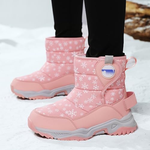 IWIHMIV Snow Boots for Toddlers Snow Shoes Kids Winter Shoes Boys Girls Snow Boots Outdoor Warm Non-Slip Winter Shoes2