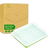 1 Germinador de Semillas | Para las Semillas Grandes | Kit de Cultivo de Brotes | Brotes Frescos y Fáciles en Casa | Bandeja Germinadora con Tapa para Cultivar Hierba de Trigo, Alfalfa y más