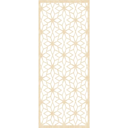 Image of 25 3 /8 inchW x 64 3 /8 inchH x 1 /4 inchT Lake Decorative Fretwork Wood Wall Panels, Birch