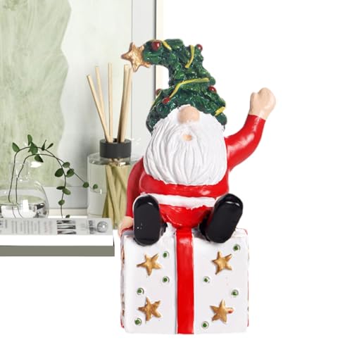 Ornements mignons de Noël idée cadeau figurines du Père Noël maison