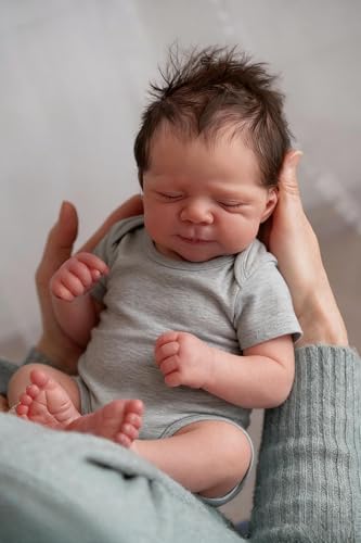 Anano Reborn Baby Dolls Silicone Full Body, Realistic Baby Doll Newborn Girl, Full Silicone Babys Doll, 18 Inch Real Life Babys Lifelike Reborn Babies Dolls Washable