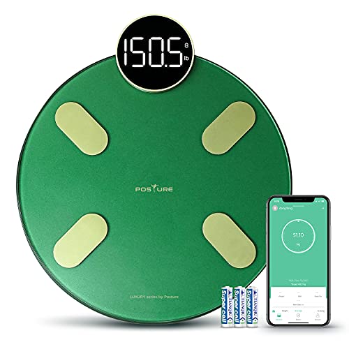 Scale For Body Weight, Posture Digital Bathroom Scale Large Led Display Weight Scale, High Accurate Body Composition Analyzer With Bmi With Free Smartphone App, 400Lb,Green #TOP10