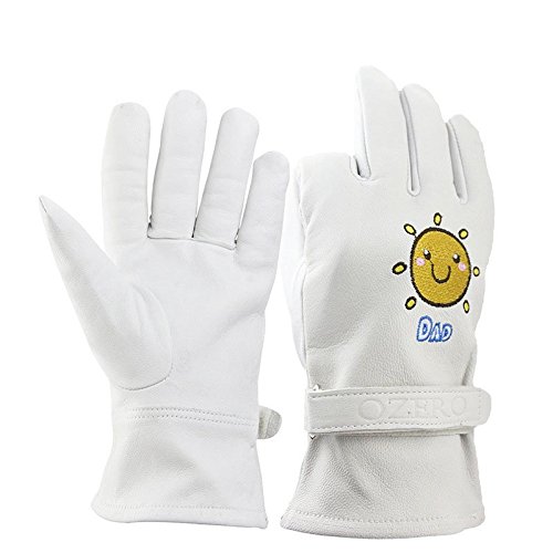 BearHoHo Gants en cuir de chèvre et gaufré, gants de jardin, gants de ménage, gants de protection (taille M, homme) Cover