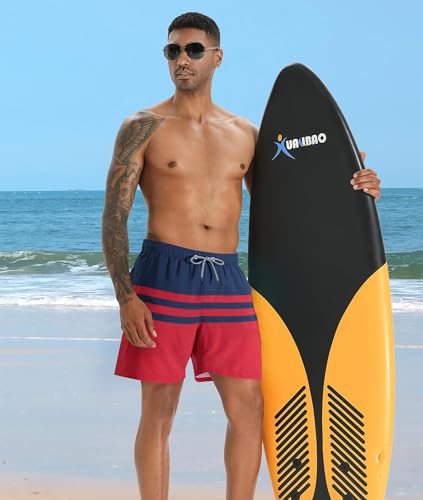 Image of APTRO Men's Swim Trunks with Compression Liner 5 Inch Bathing Suit Beach Swimsuits