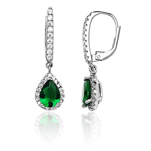Boucles d'oreilles argent 925 zirconium femme plaqué rhodium
