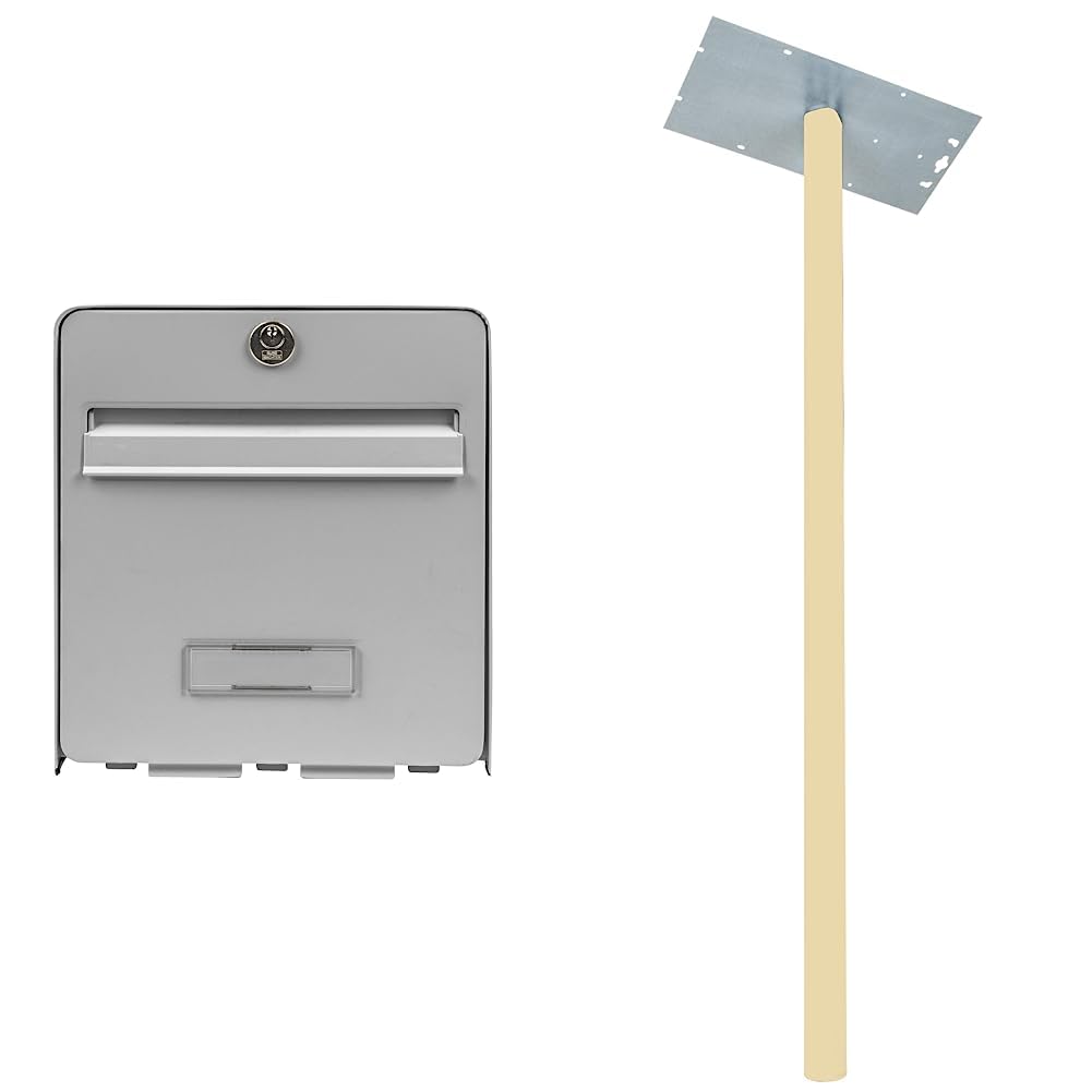 Boîte aux lettres normalisée 1 porte BURG-WÄCHTER Favor grise avec poteau 115cm