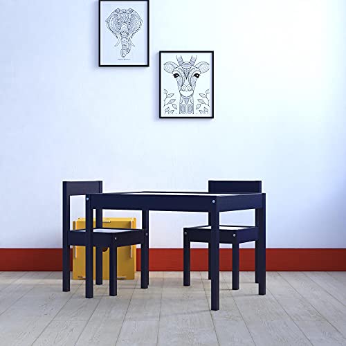 Baby Relax Hunter 3-Piece Kiddy Table & Chair Kids Set, Blue / White - Thumbnail 2