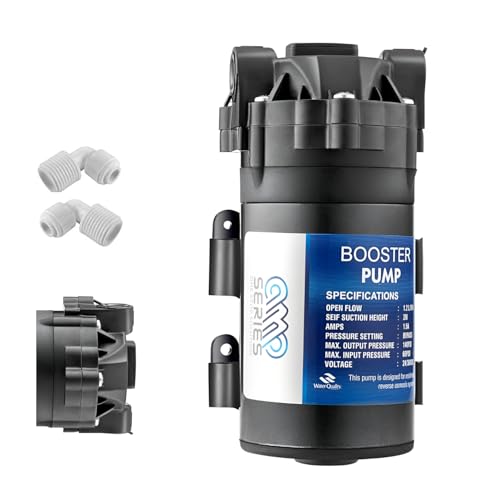 Image of ANP 100 GPD Heavy Duty RO Booster Pump - 24V DC Diaphragm Motor for All Water Purifiers, 100% Copper Winding, 1 Year Warranty, Includes 2 Elbows Connector Free