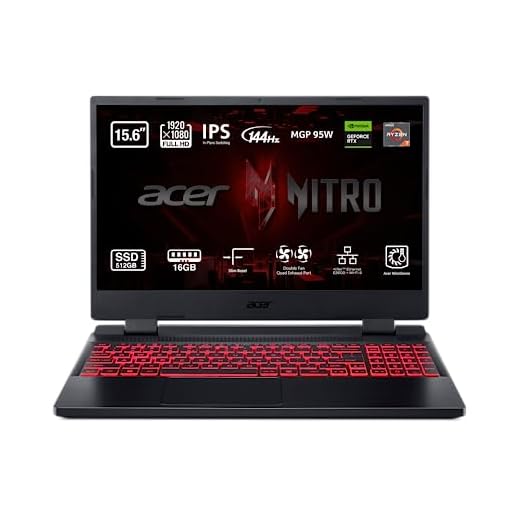 Acer Nitro 5 AN515-47 (15.6", AMD Ryzen 7-7735HS, 512GB SSD, 16GB RAM)