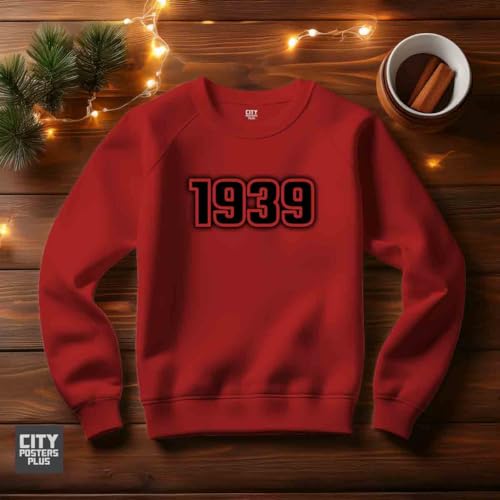 Sweat 1939 rouge unisexe idéal pour vos sorties décontractées
